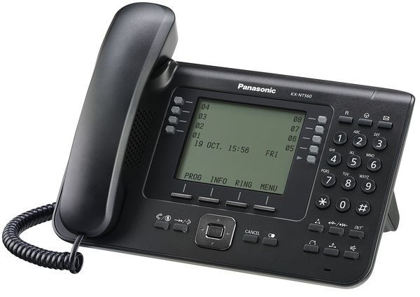 Дротовий IP-телефон Panasonic KX-NT560RU-B Black для АТС Panasonic KX-TDE/NCP/NS