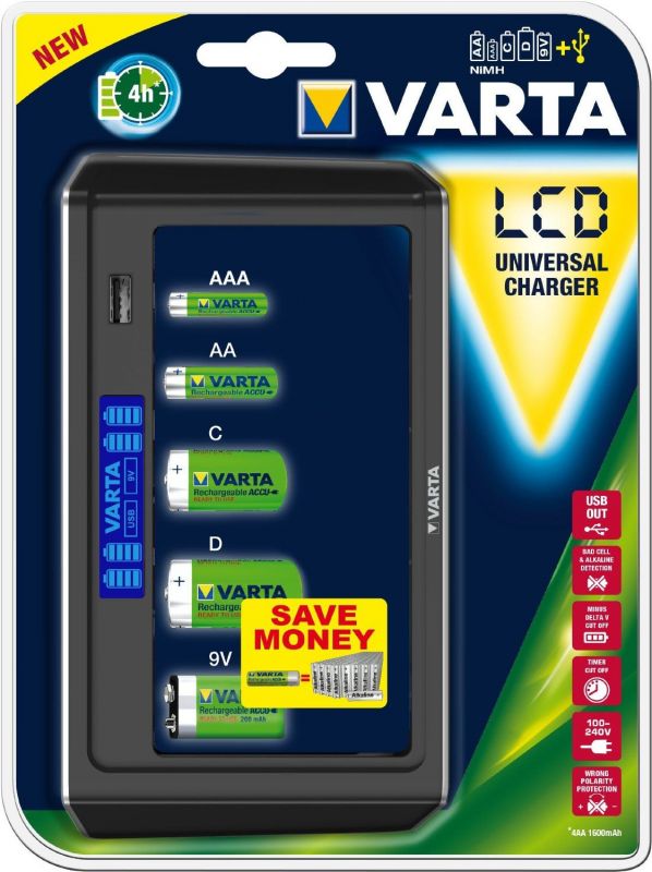 Зарядний пристрій VARTA LCD UNIVERSAL CHARGER