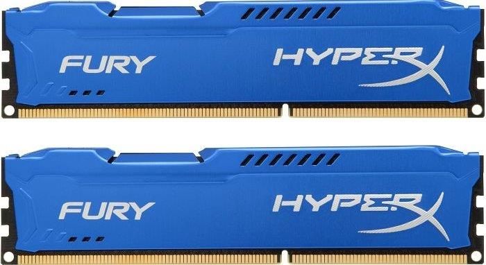 Пам'ять до ПК Kingston DDR3 8GB KIT (4GBx2) 1600 1.5V HyperX Fury Blue