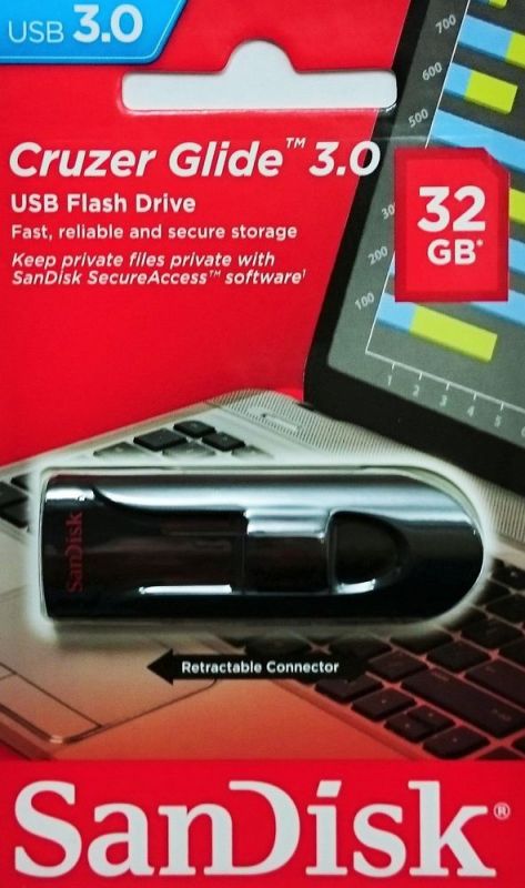 Накопичувач SanDisk   32GB USB 3.0 Glide