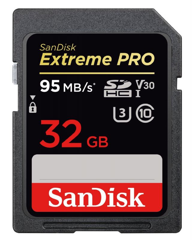 Карта пам'яті SanDisk SD   32GB V30 UHS-I U3 R95/W90MB/s Extreme Pro