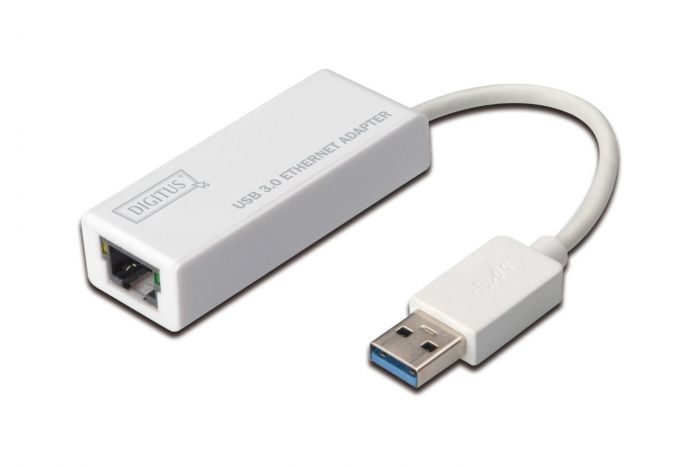 Адаптер Digitus USB 3.0 to Gigabit Ethernet, white