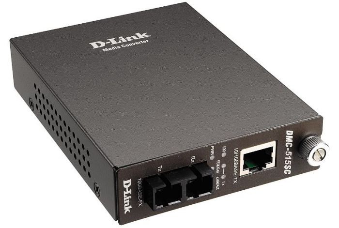 Медіаконвертер D-Link DMC-515SC 1xFE, 1x100BaseLX SM, 15км, SC