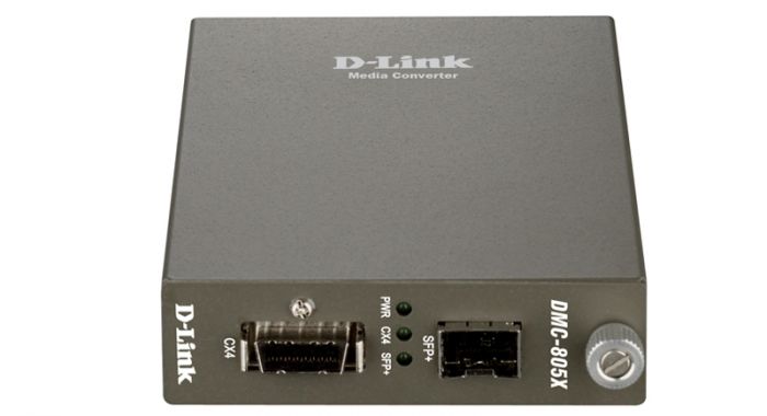 Медiаконвертер D-Link DMC-805X 1xCX4, 1xSFP+