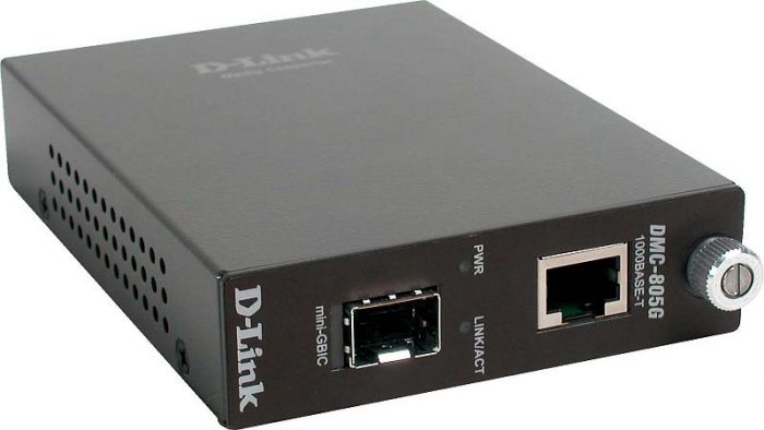 Медіаконвертер D-Link DMC-805G 1xGE, 1xSFP