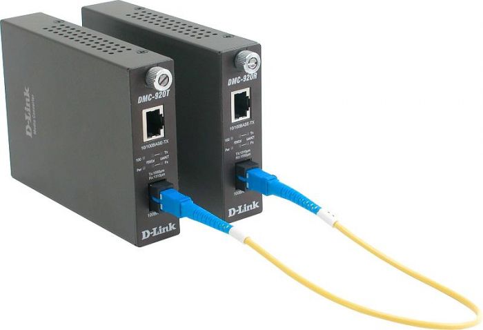 Медіаконвертер D-Link DMC-920T 1xFE, 1x100BaseFX SM, 20км, WDM, SC