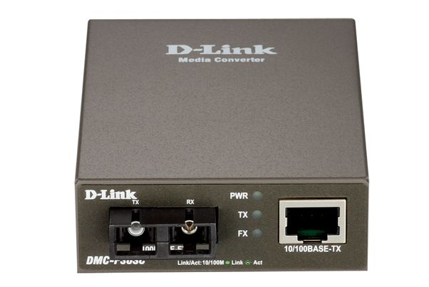 Медiаконвертер D-Link DMC-F30SC 1xFE, 1x100BaseLX SM, 30км, SC
