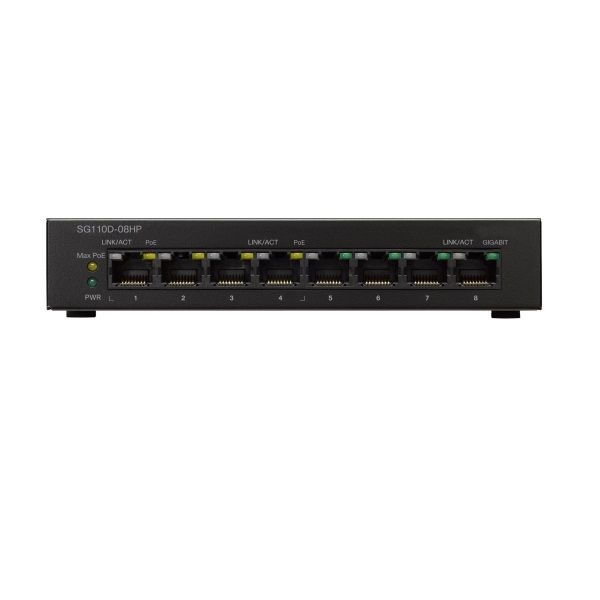Комутатор Cisco SB SG110D-08HP 8-Port PoE Gigabit Desktop Switch