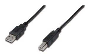 Кабель ASSMANN USB 2.0 (AM/BM) 3m, black
