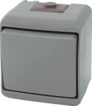 Вимикач 2-клавішний (сірий) (IP54) VHE-2-SR