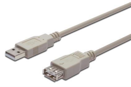 Кабель ASSMANN USB 2.0 (AM/AF) 5.0m, білий