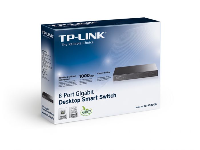 Комутатор TP-LINK TL-SG2008 8xGE Smart Switch