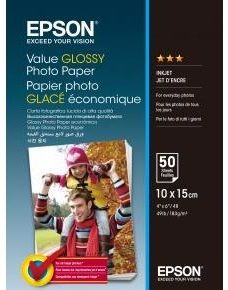 Папір Epson 100mmx150mm Value Glossy Photo Paper 50 л.