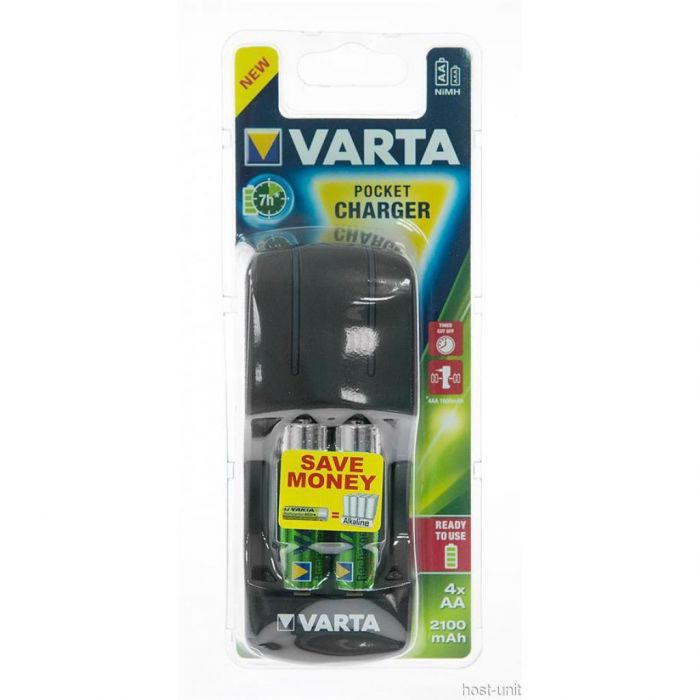 Зарядний пристрій VARTA Pocket Charger + 4AA 2100 mAh NI-MH