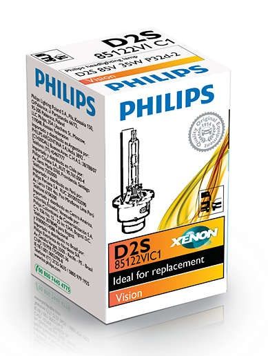 Лампа ксенонова Philips D2S Vision, 4600K, 1шт/картон