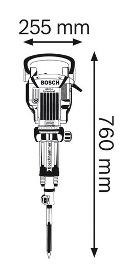 Молоток відбійний Bosch GSH 16-30. 1750Вт, 45 Дж, 1.300 уд/хв, 16.5 кг