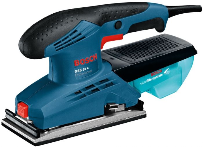 Вібраційна шліфмашина Bosch GSS 23 A, 190Вт, 24000 колеб/хв, платформа 92*182, 0.89 кг