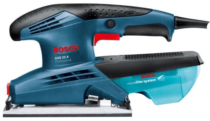 Вібраційна шліфмашина Bosch GSS 23 A, 190Вт, 24000 колеб/хв, платформа 92*182, 0.89 кг