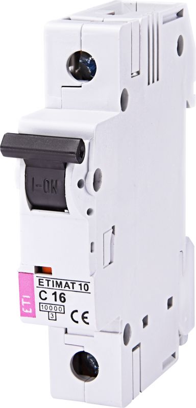 Автоматичний вимикач  ETI, ETIMAT 10 1p C 16А (10 kA)
