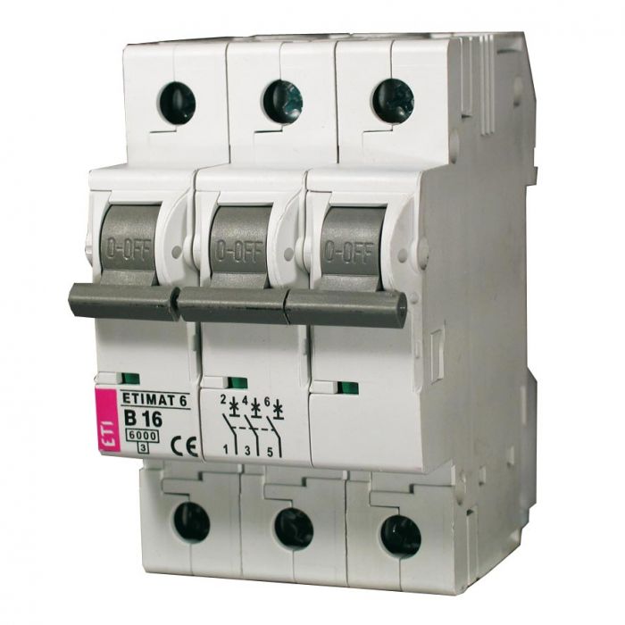 Автоматичний вимикач ETI, ETIMAT 10 3p C 100А (20 kA)