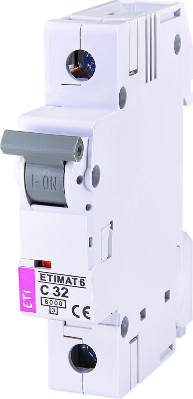Автоматичний вимикач ETI, ETIMAT 6 1p С 32А (6 kA)