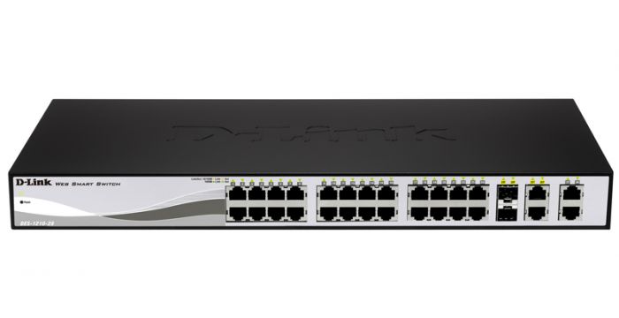 Комутатор D-Link DES-1210-28 24xFE, 2xGE, 2xGE/SFP, Websmart