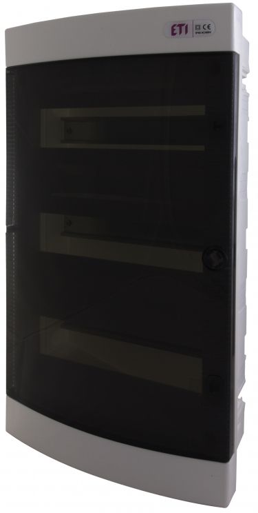 Щит внутрішній розподільний ETI ECT 36PT, 12 модулів прозорі дверцята