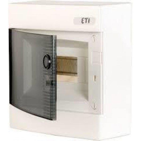 Щит ETI зовнішній розподільчий ECT 8PT (8 модулів прозорі двері)