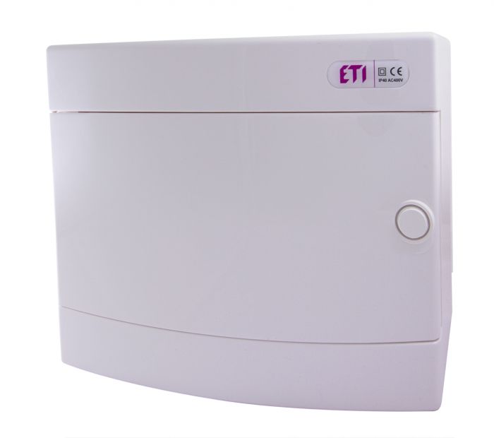 Щит зовнішній розподільний ETI ECT 12PT, 12 модулі білі дверцята
