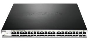 Комутатор D-Link DGS-1210-52MP 48xGE PoE, 4xGE/SFP WebSmart