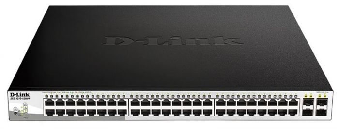 Комутатор D-Link DGS-1210-52MPP 48xGE PoE, 4xSFP, 740Вт, WebSmart