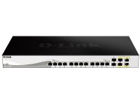 Комутатор D-Link DXS-1210-16TC 12x10GE, 2xSFP+, 2xSFP+/10GE Smart