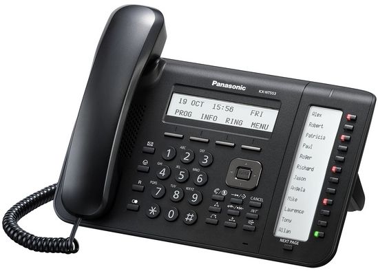 Дротовий IP-телефон Panasonic KX-NT553RU-B Black для АТС Panasonic KX-TDE/NCP/NS