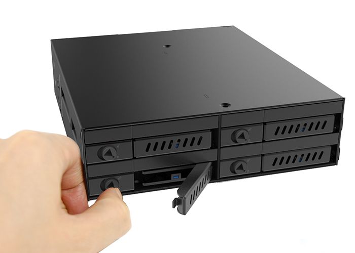 Відсік для накопичувача CHIEFTEC Backplane CMR-425, 4x2.5" HDD/SSD, 1x5.25" EXT Slot, SATA, чорний