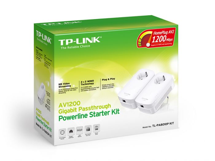 Адаптер Powerline TP-LINK TL-PA8010PKIT, 2шт