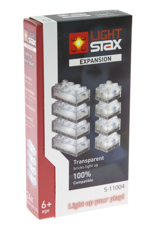 Цеглинки 4х2 та 2х2 LIGHT STAX з LED підсвіткою 8штук Transparent S11004