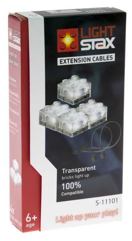 Кабель LIGHT STAX Expansion в комплекті з 4-ма LED элементами 2х2 Transparent  LS-S11101