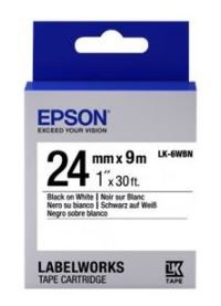 Картридж зі стрічкою Epson LK6WBN принтерів LW-700 Std Blk/Wht 24mm/9m