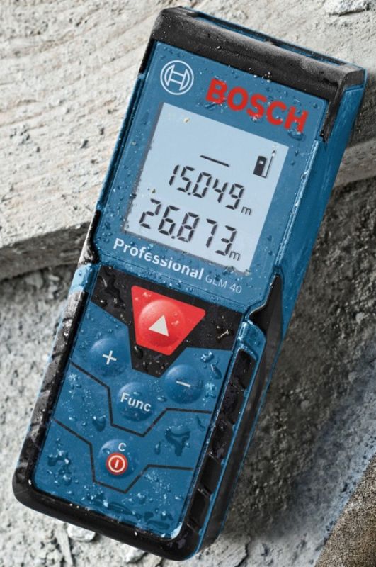 Далекомір лазерний Bosch GLM 40 ± 1.5 мм, 0,15-40м, синій