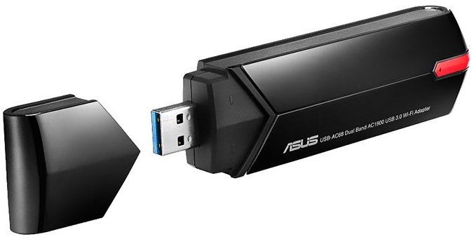 WiFi-адаптер ASUS USB-AC68 AC1900 USB3.0 MU-MIMO ext. ant x2