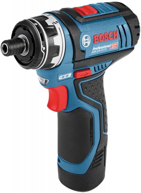 Шуруповерт-дриль Bosch GSR 12V-15 FC, 12В, 2х2.0Ач