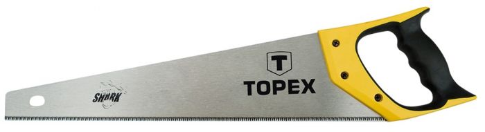 Ножівка по дереву TOPEX Shark, полотно 400 мм, загартовані зубці з тригранним заточенням, 11TPI, 510 мм