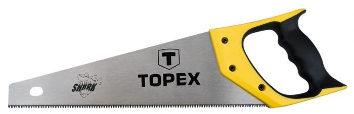 Ножівка по дереву TOPEX Shark, полотно 500 мм, загартовані зубці з тригранним заточенням, 7TPI, 610 мм
