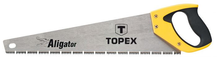 Ножівка по дереву TOPEX "Aligator", полотно 450 мм, загартовані зубці з тригранним заточенням, 7TPI, 515 мм