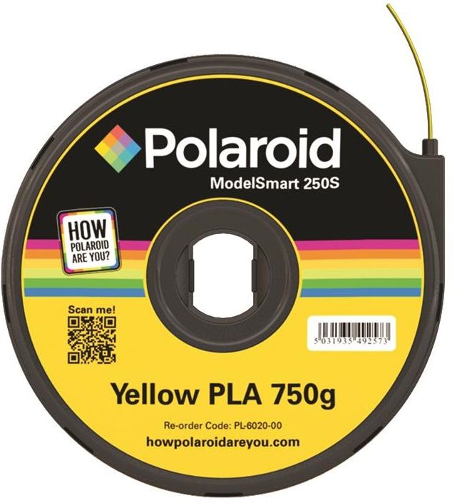 Картридж з ниткою Polaroid ModelSmart 250s, 1.75мм / 0.75кг, PLA, жовтий