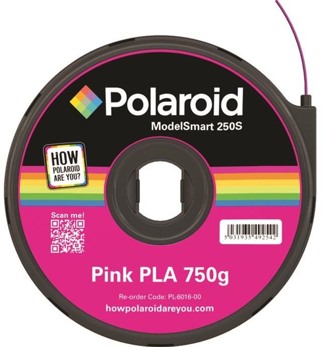 Картридж з ниткою Polaroid ModelSmart 250s, 1.75мм / 0.75кг, PLA, рожевий