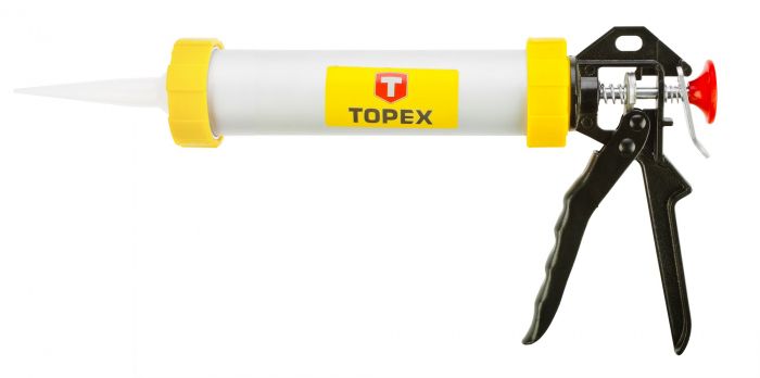 Пістолет для герметиків TOPEX, 300 мл, матеріал алюмінієво-сталевий, робоча частина 235 мм