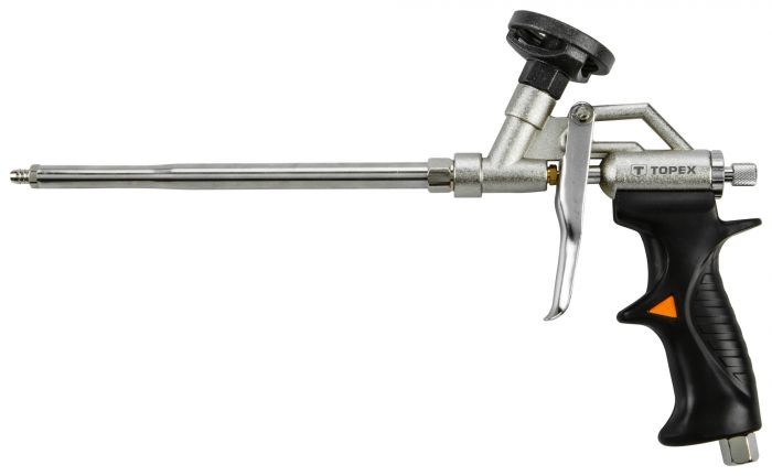 Пістолет для монтажної піни TOPEX, тримач пластмаса, головка з PTFE-покриттям, регулювання напору