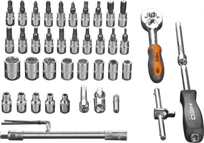 Набір інструментів NEO, 46 од., 1/4 CrV