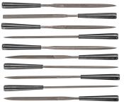 Надфілі TOPEX, набір 10 од., алмазні, тримач пластмаса, 140 мм